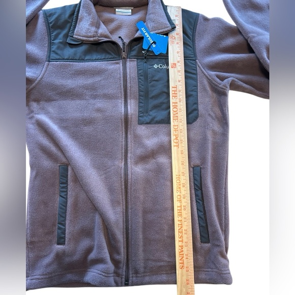 Columbia Men’s Granite Steens Mountain Overlay Fleece Jacket Black/Plum XM4487. - Picture 11 of 12